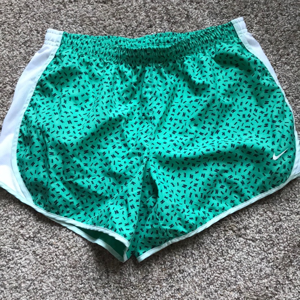 Green Nike shorts